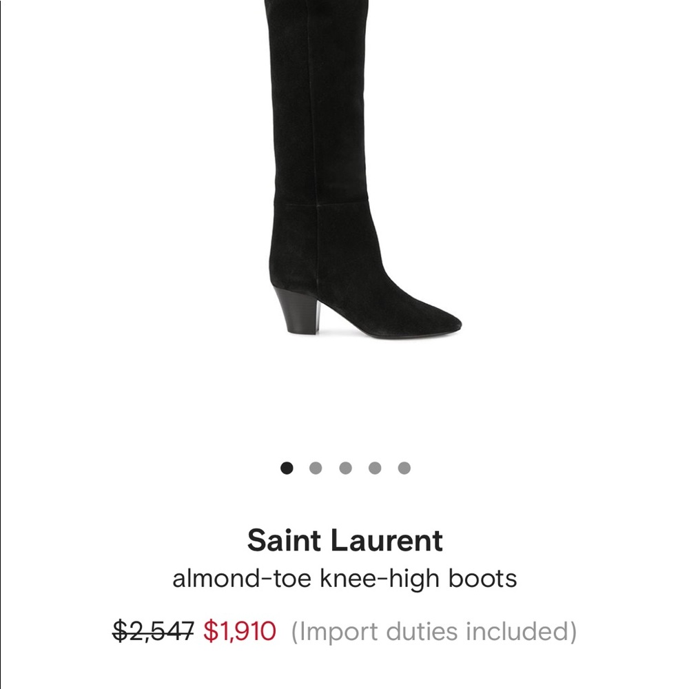 ❌SOLD❌ Brand new Saint Laurent Over the knee Suede Boots $500 pick up GTA - Picture 6 of 15